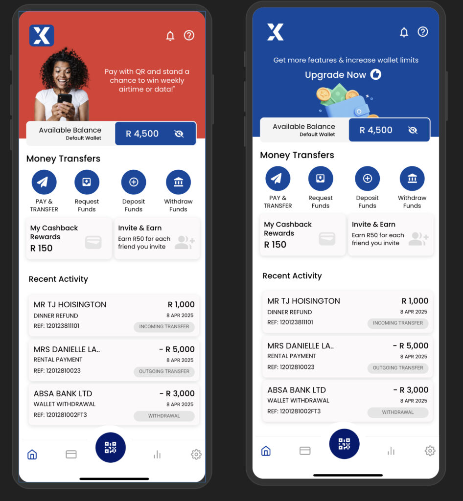 Wallet app screenshots